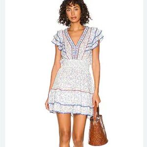 Poupette St Barth XS blue purple white dress